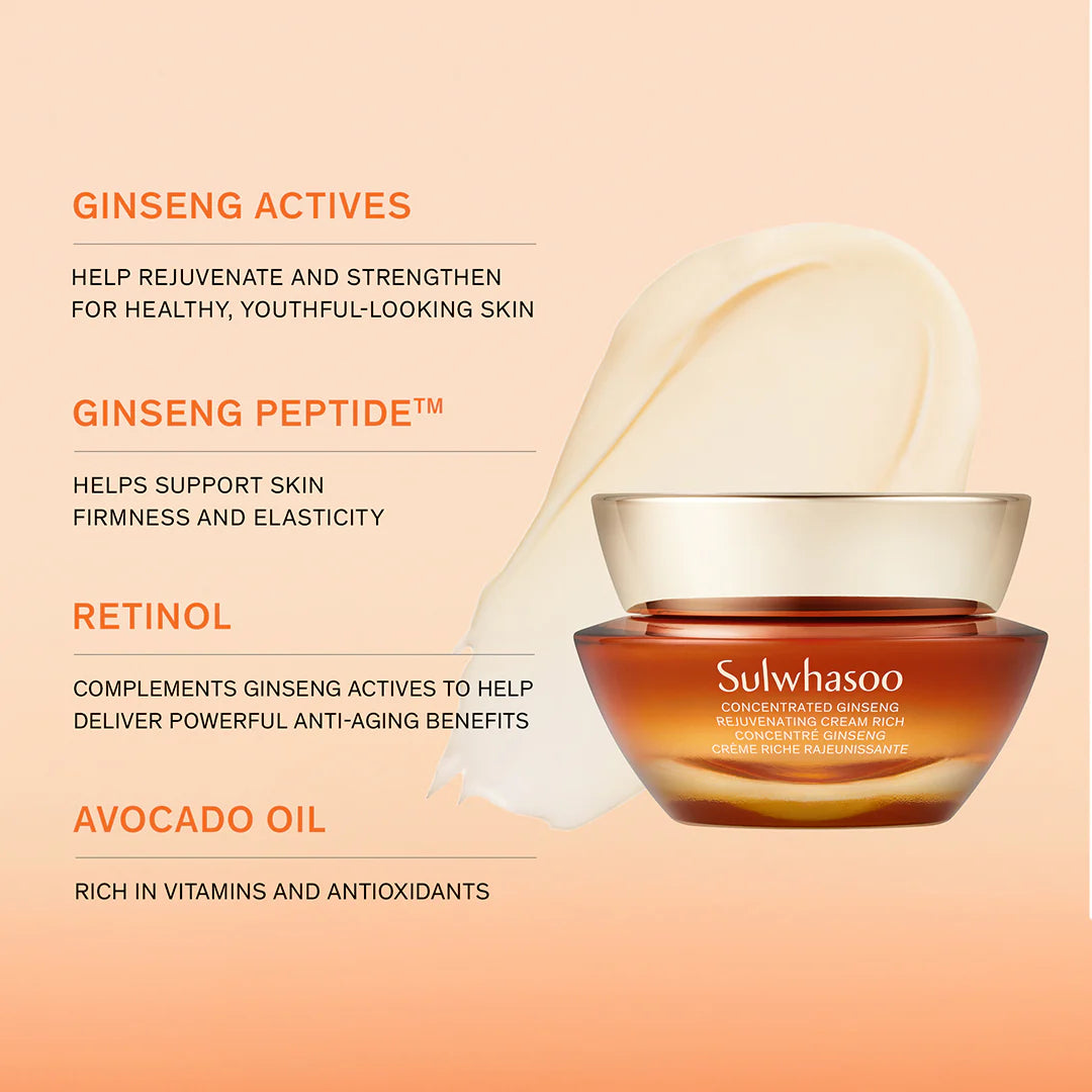 Sulwhasoo Concentrated Ginseng rejuvenating Cream Perfecting rich Set