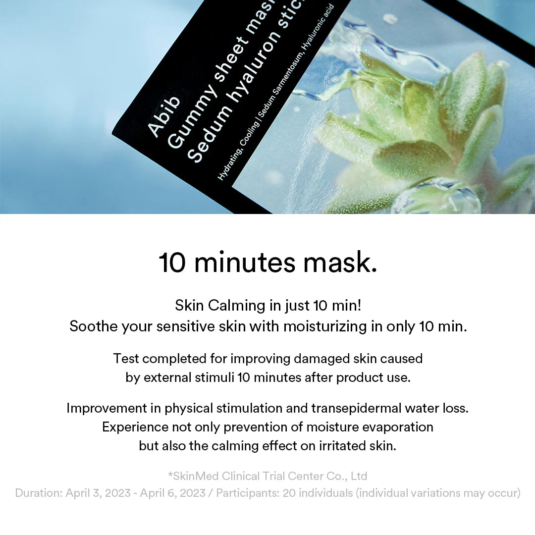 Gummy Sheet Mask Sedum Hyaluron Sticker