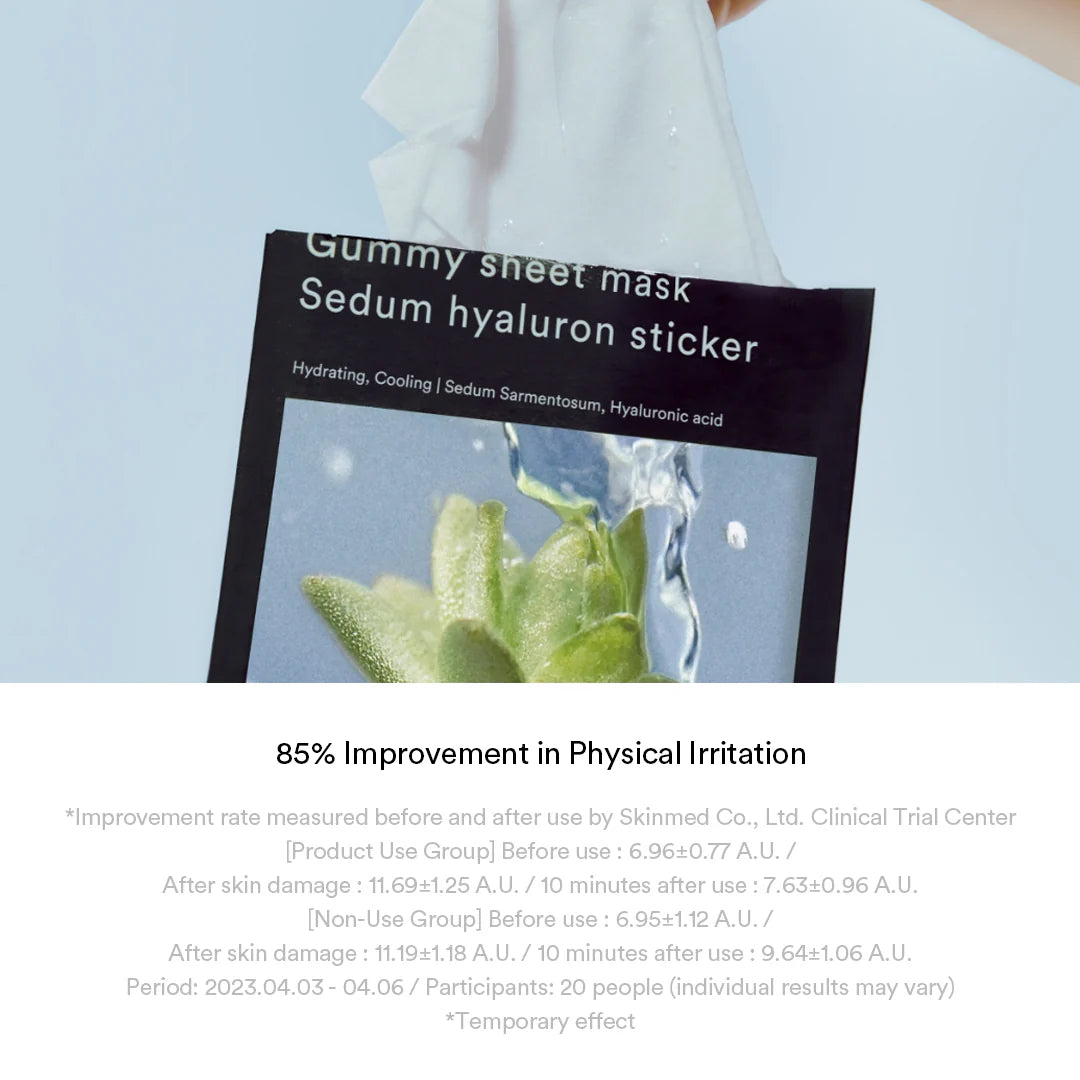 Gummy Sheet Mask Sedum Hyaluron Sticker