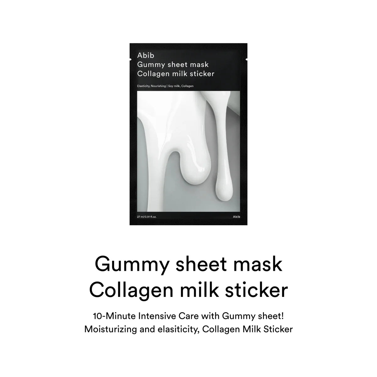 Abib Gummy sheet mask Collagen milk sticker