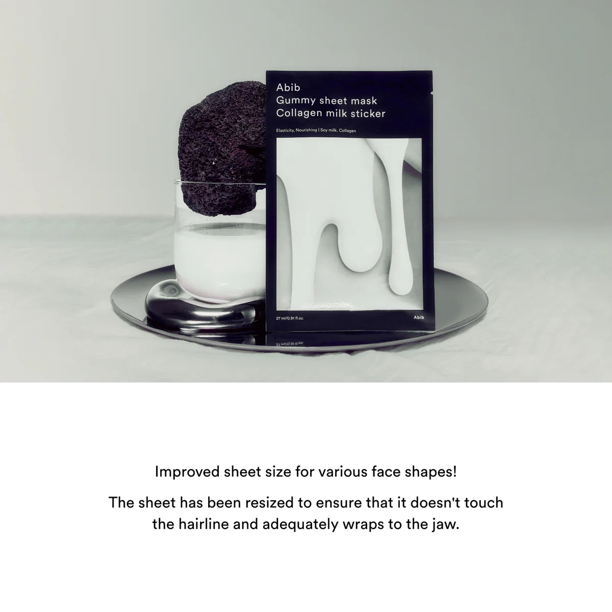 Abib Gummy sheet mask Collagen milk sticker