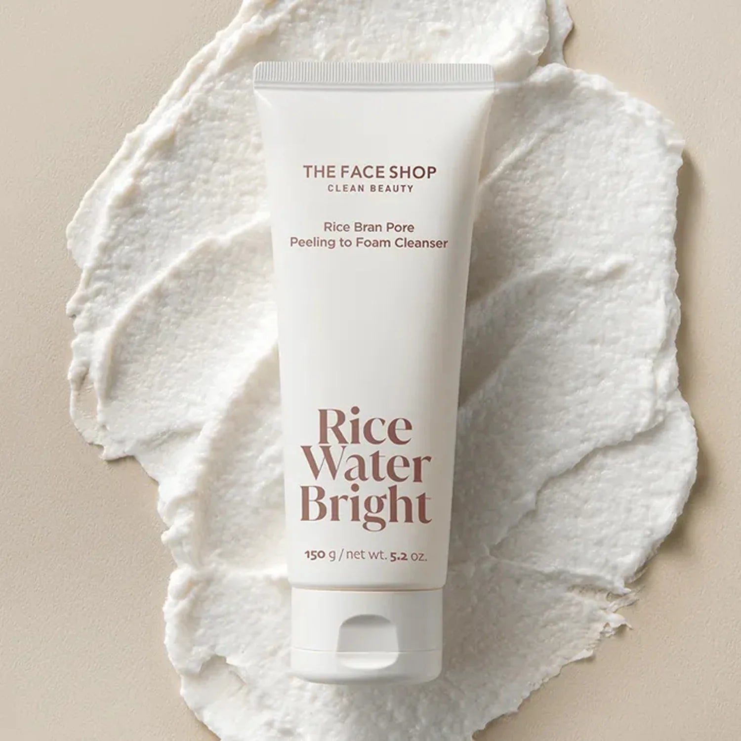 THE FACE SHOP Rice Water Bright Rice Bran Pore Peeling to Foam Cleanser