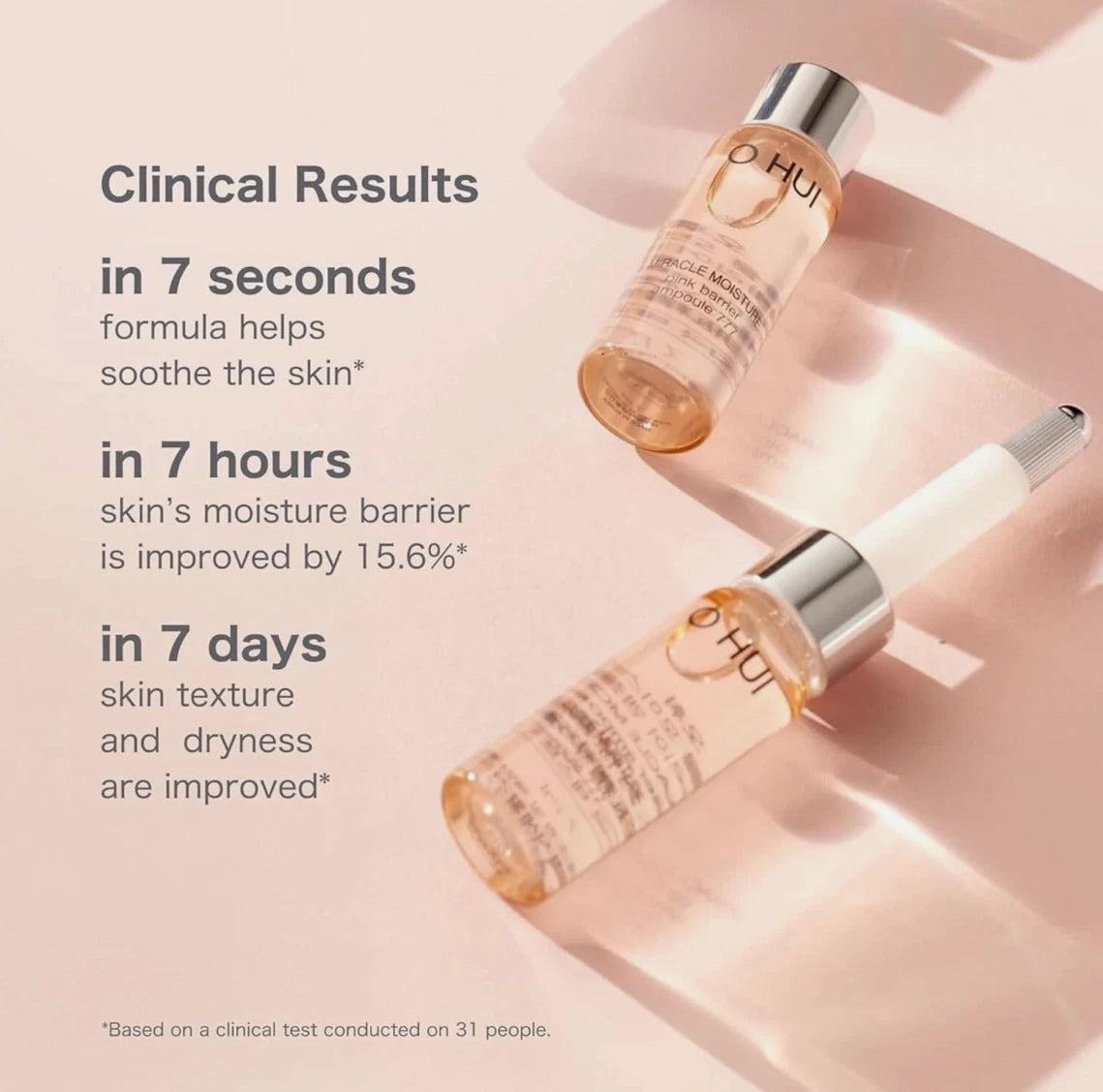 OHUI Miracle Moisture Pink Barrier Ampoule 777 special set