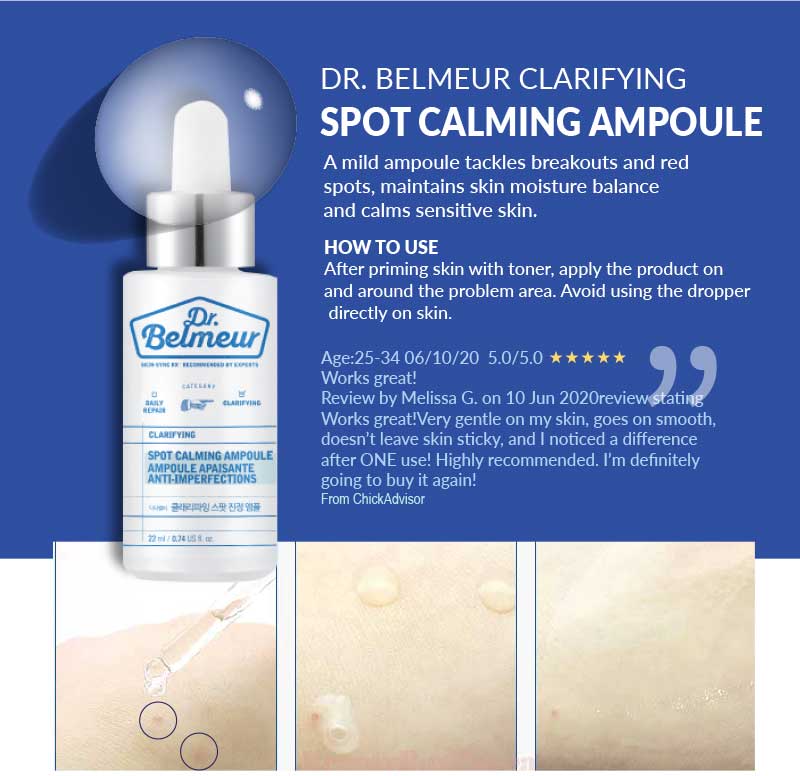 Dr.BELMEUR CLARIFYING SPOT CALMING AMPOULE