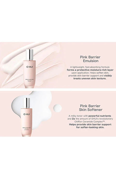 OHUI MIRACLE MOISTURE PINK BARRIER 2PCS SET