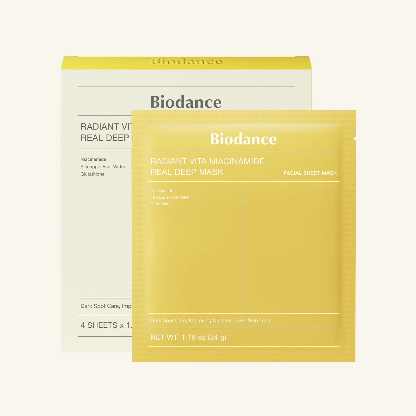 Radiant Vita Niacinamide Real Deep Mask 1Box 4EA