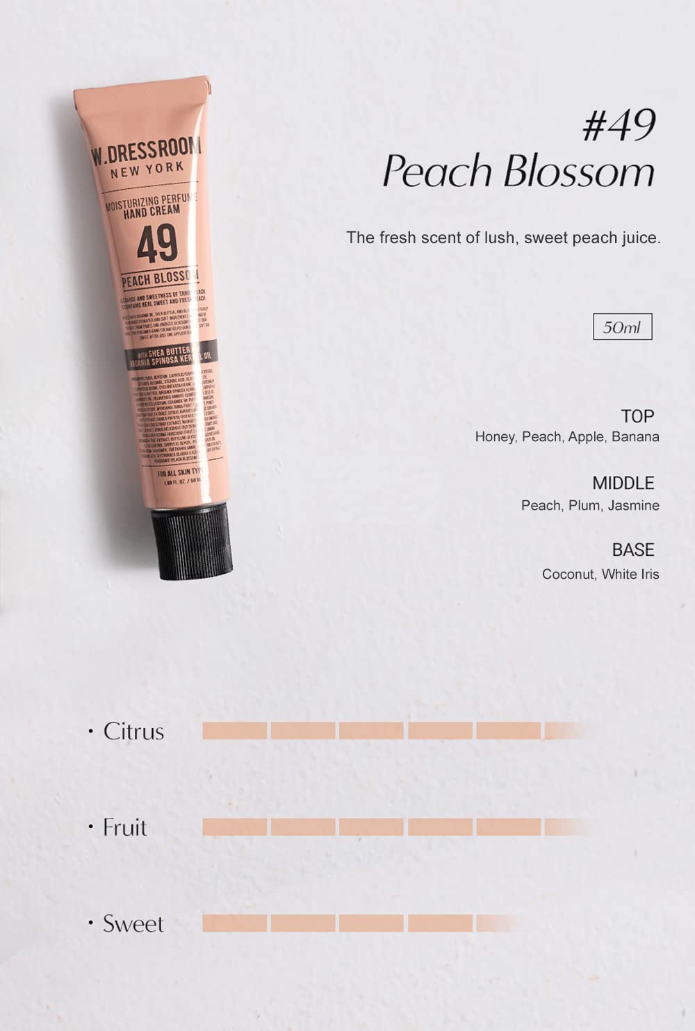 Moisturizing Perfume Hand Cream No.49 Peach Blossom