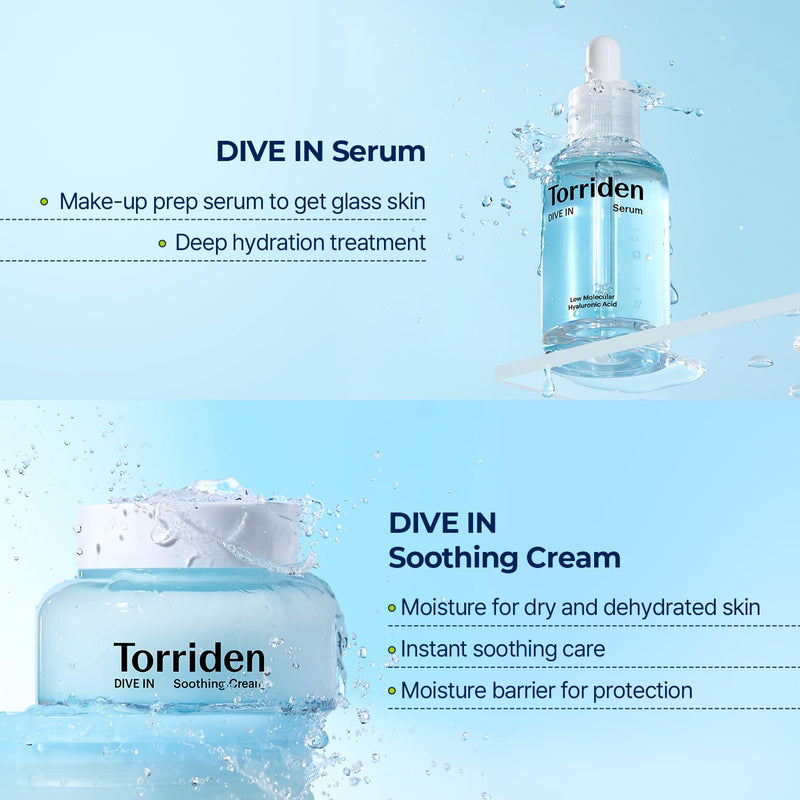 TORRIDEN DIVE IN SERUN + SOOTHING CREAM HYALURONIC ACID CARE SET