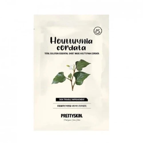 PRETTYSKIN TOTAL SOLUTION ESSENTIAL SHEET MASK | HUTTUYNIA CORDATA