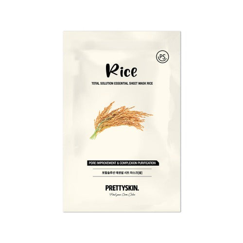 PRETTYSKIN TOTAL SOLUTION ESSENTIAL SHEET MASK |  RICE