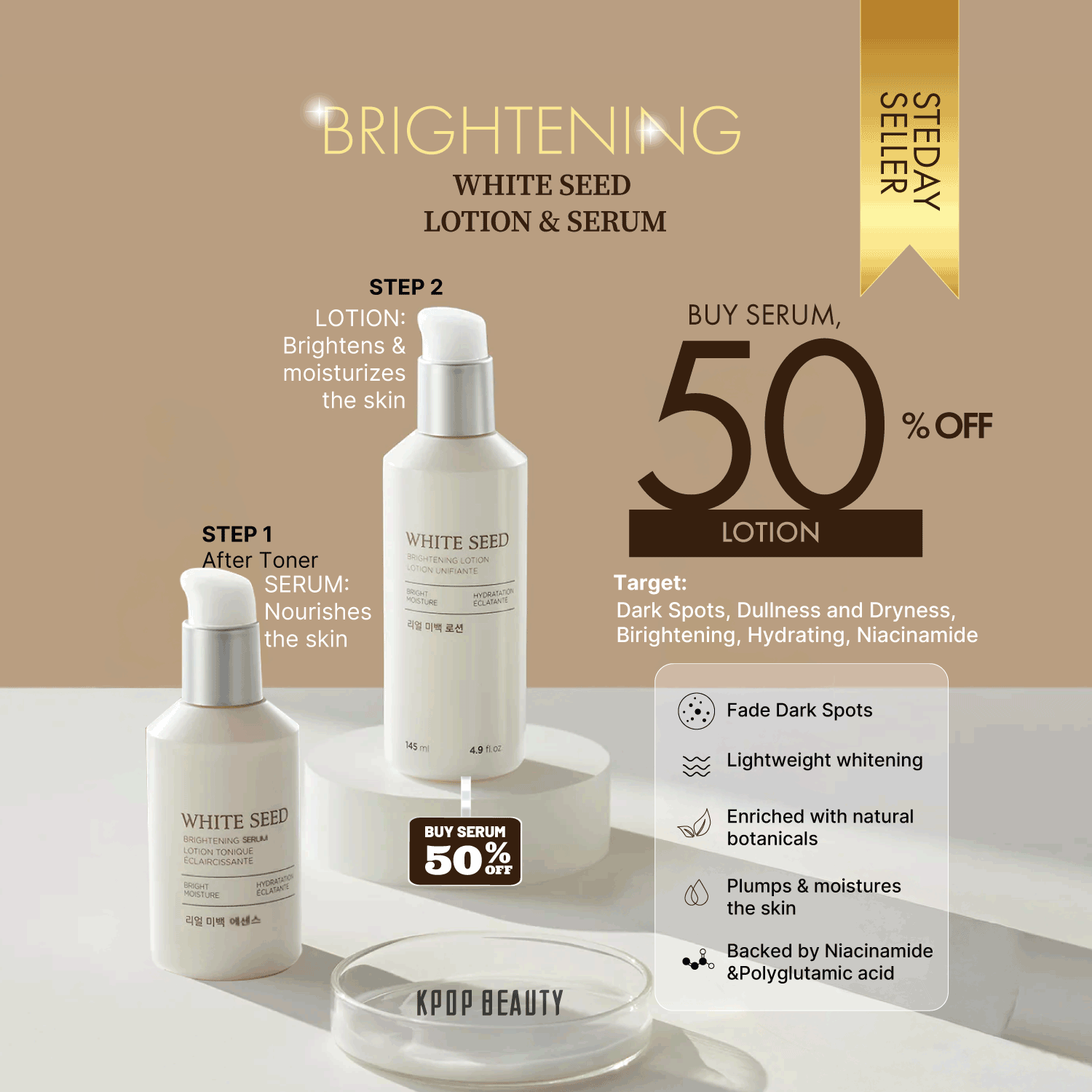 Whiteseed Special Deal : White Seed Serum + Lotion