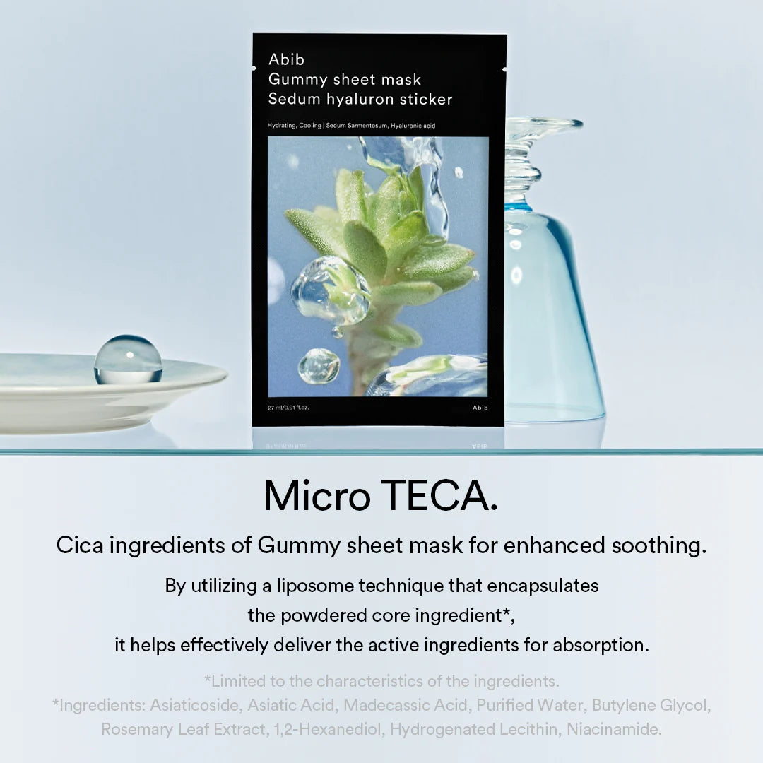 Gummy Sheet Mask Sedum Hyaluron Sticker
