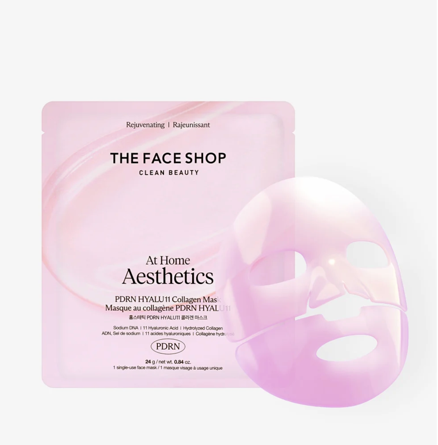 THEFACESHOP AT HOME AESTHETICS PDRN HYALU11 COLLAGEN MASK 4EA