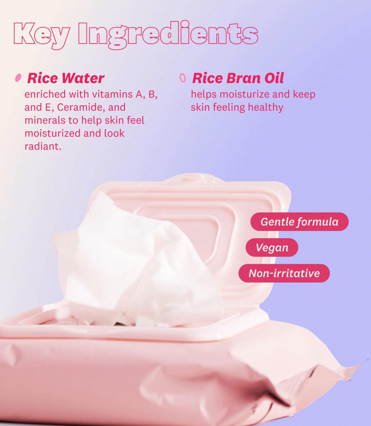 THEFACESHOP RICE WATER BRIGHT CLEANSING WIPES