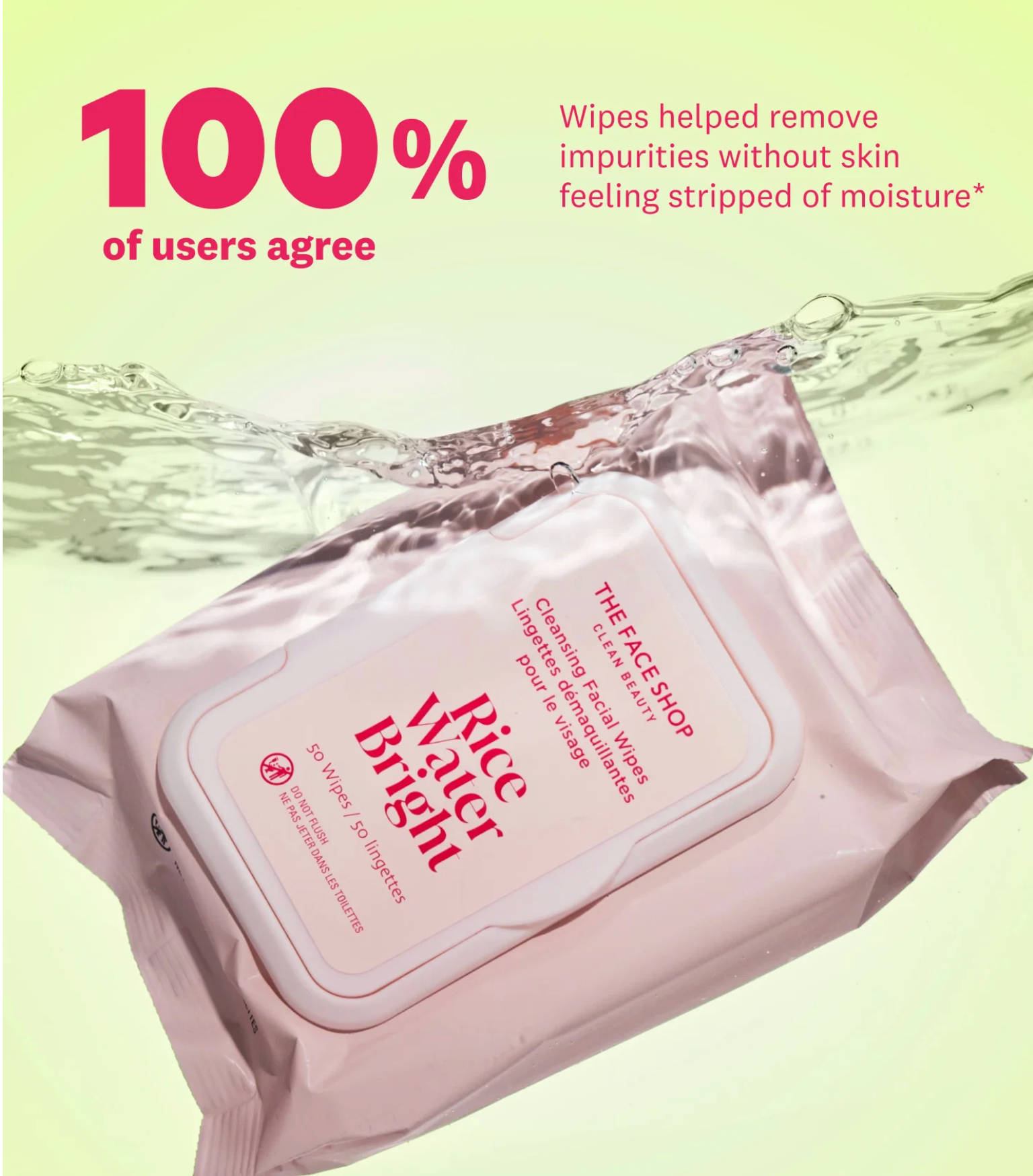 THEFACESHOP RICE WATER BRIGHT CLEANSING WIPES