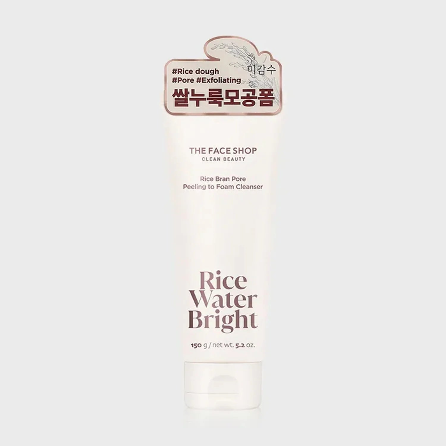 THE FACE SHOP Rice Water Bright Rice Bran Pore Peeling to Foam Cleanser