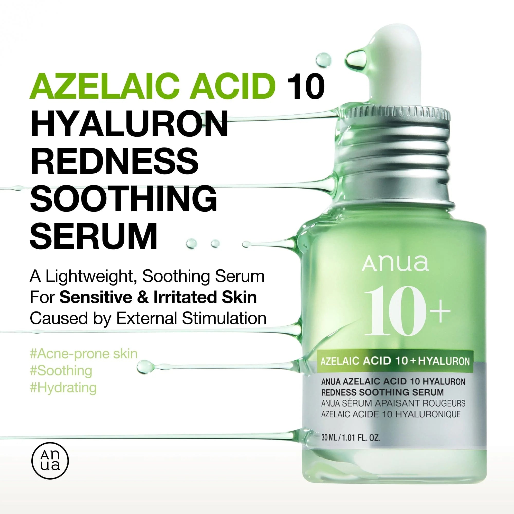 ANUA AZELAIC HYALURON SOOTHING SERUM 30ML