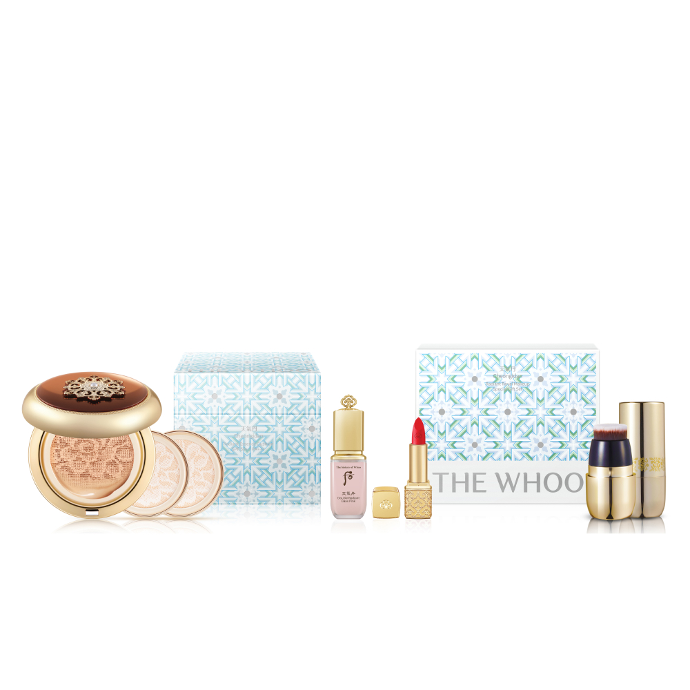 WHOO Cheongidan Radiant Essence Cushion SET No.21 [Holiday Edition]
