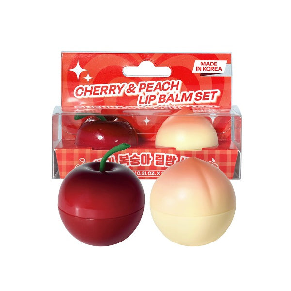 PRETTYSKIN CHERRY & PEACH LIP BALM SET