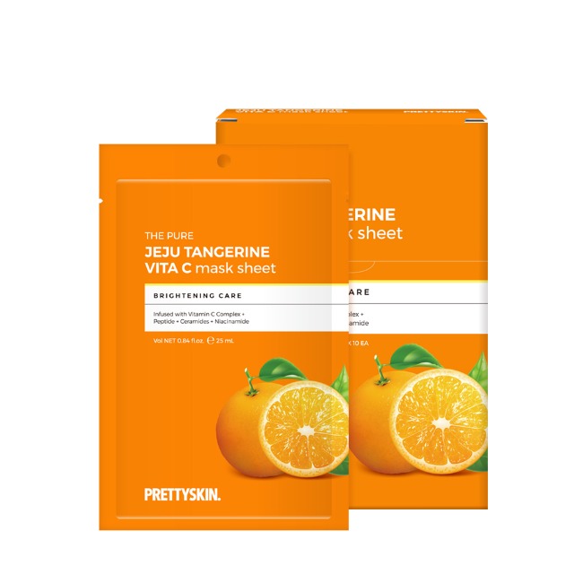 PRETTYSKIN THE PURE JEJU TANGERINE VITA C MASK SHEET