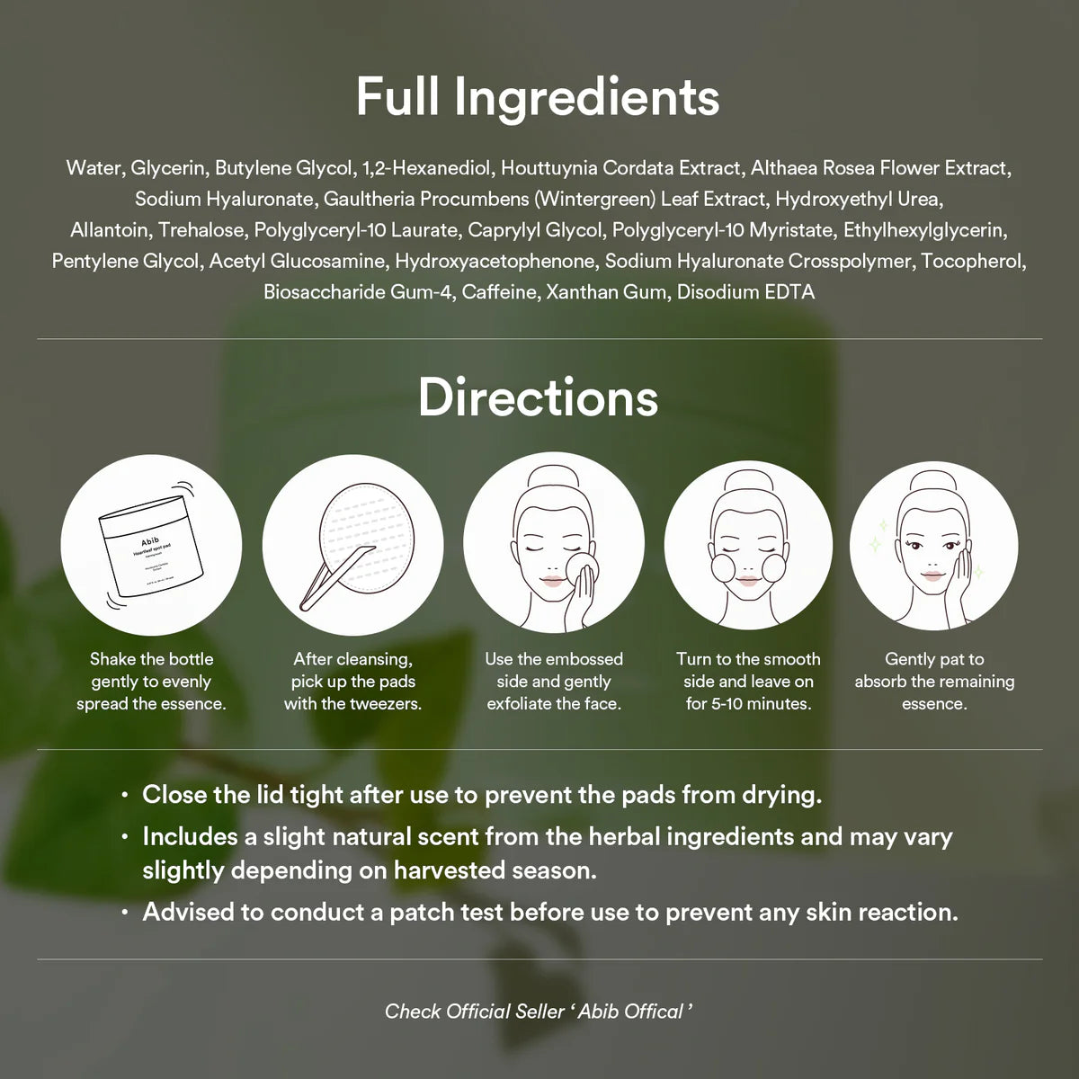 Abib HEARTLEAF SPOT PAD CALMING TOUCH