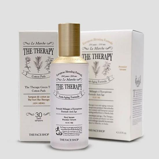 THE THERAPY FIRST SERUM with Green Tea Cotton Pads (30 pcs)