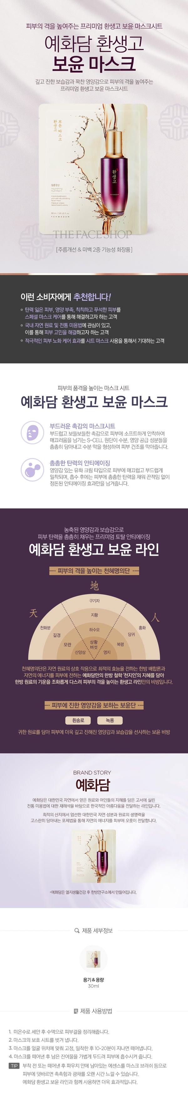 YEHWADAM HWANSAENGO ULTIMATE REJUVENATING FACIAL MASK