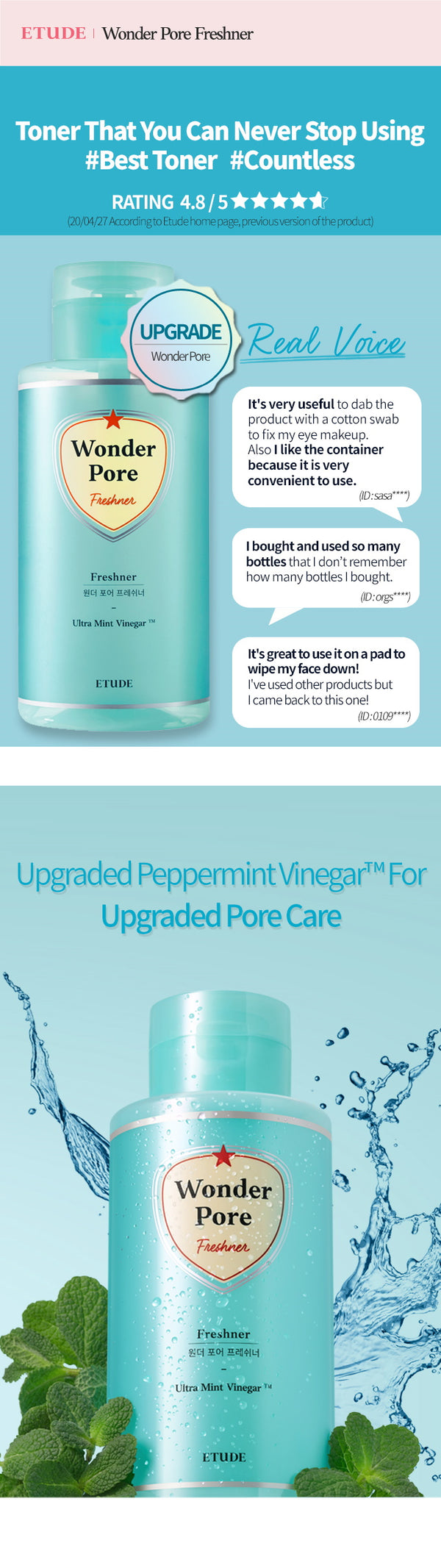 Wonder Pore Freshner NEW 250ml