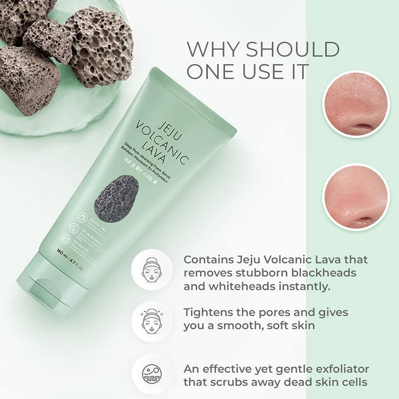 JEJU VOLCANIC LAVA DEEP PORE CLEANSING FOAM SCRUB