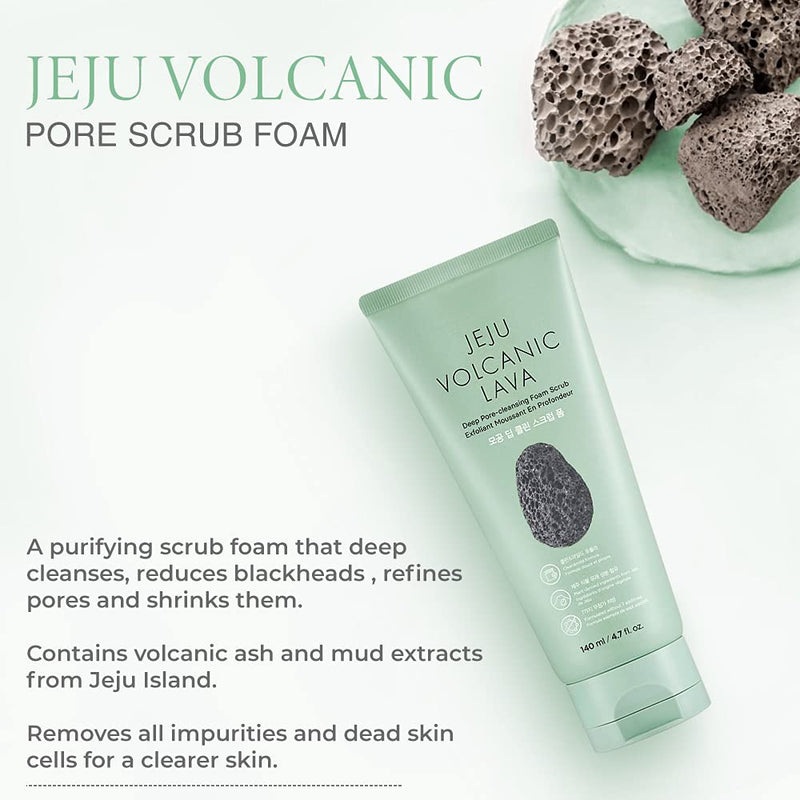JEJU VOLCANIC LAVA DEEP PORE CLEANSING FOAM SCRUB