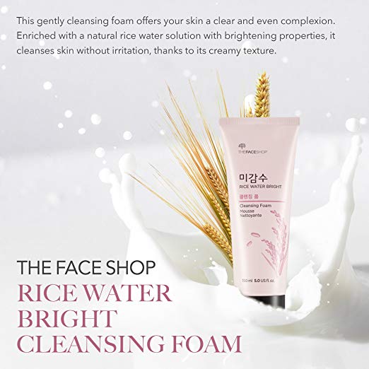 RICE WATER BRIGHT FOAMING CLEANSER-Kpop Beauty