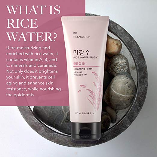 RICE WATER BRIGHT FOAMING CLEANSER-Kpop Beauty