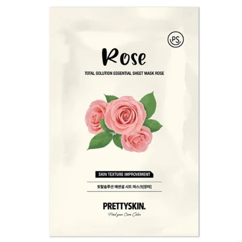 PRETTYSKIN TOTAL SOLUTION ESSENTIAL SHEET MASK | ROSE