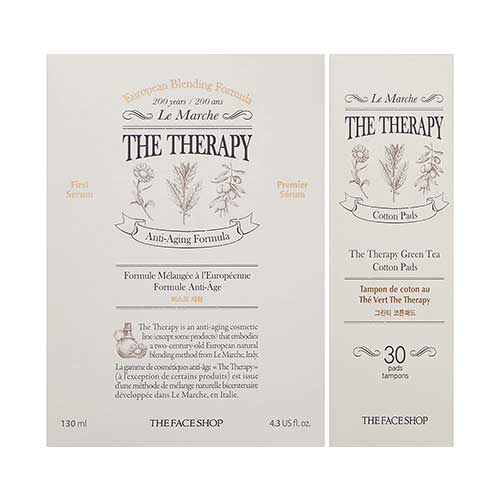 THE THERAPY FIRST SERUM with Green Tea Cotton Pads (30 pcs)